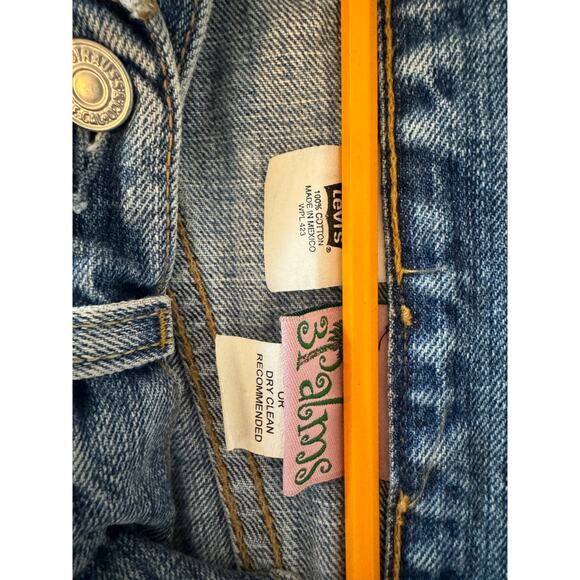 Levi’s 501 3 Palms Printed Cuff Cropped Women’s Jeans - size 32 - Picture 6 of 9